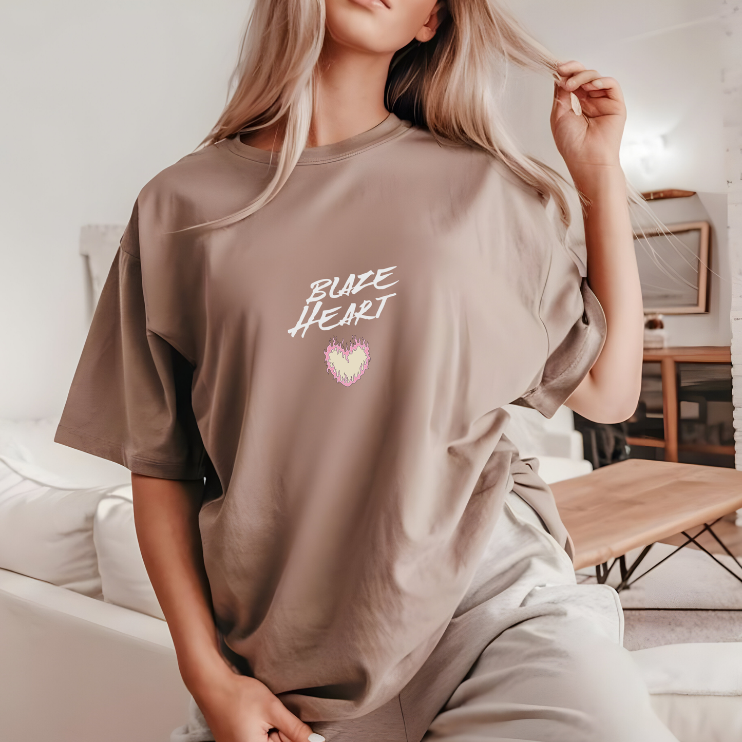 Blaze heart tee