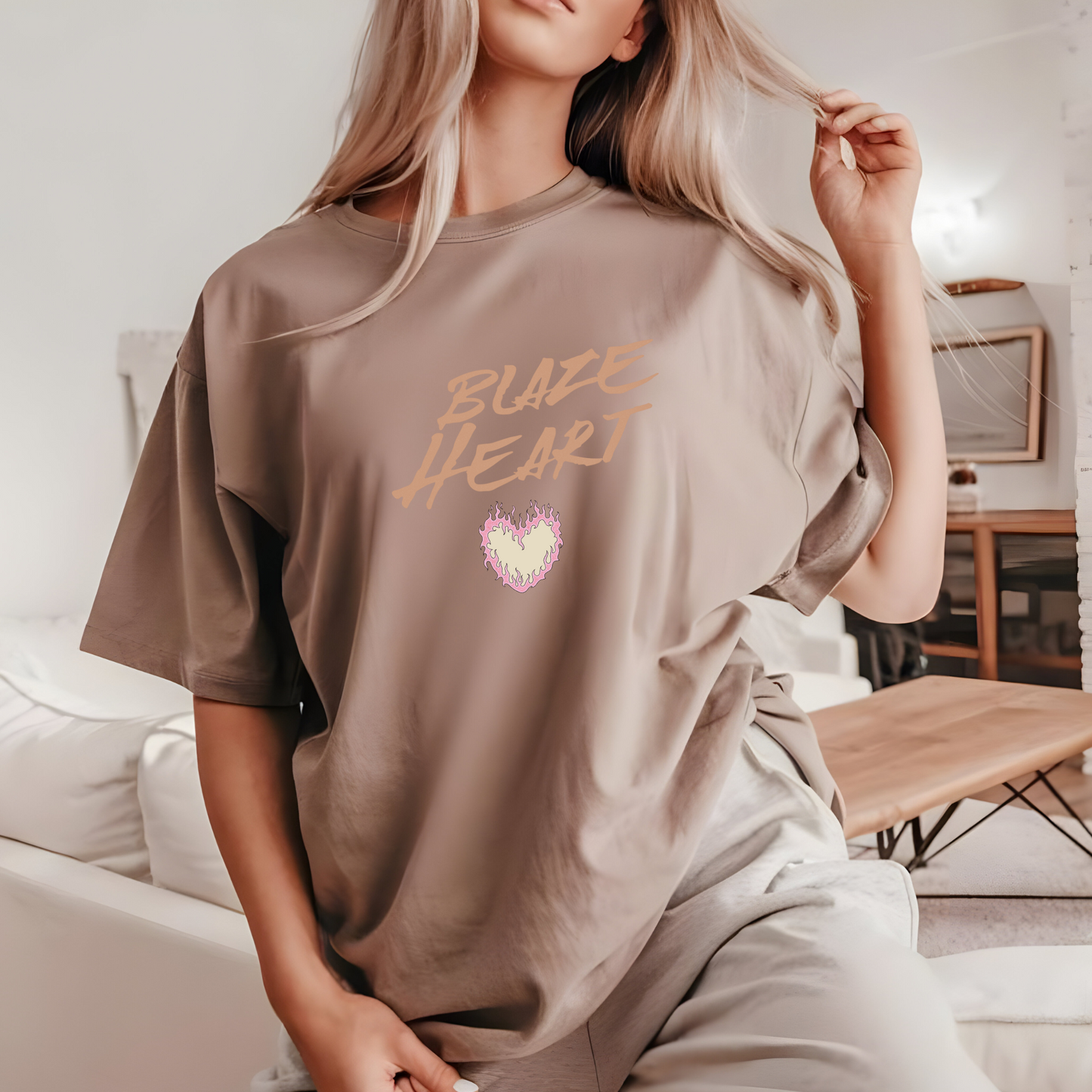 Blaze heart tee