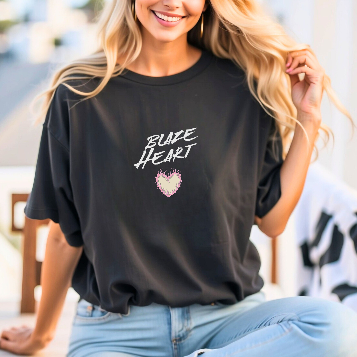 Blaze heart tee
