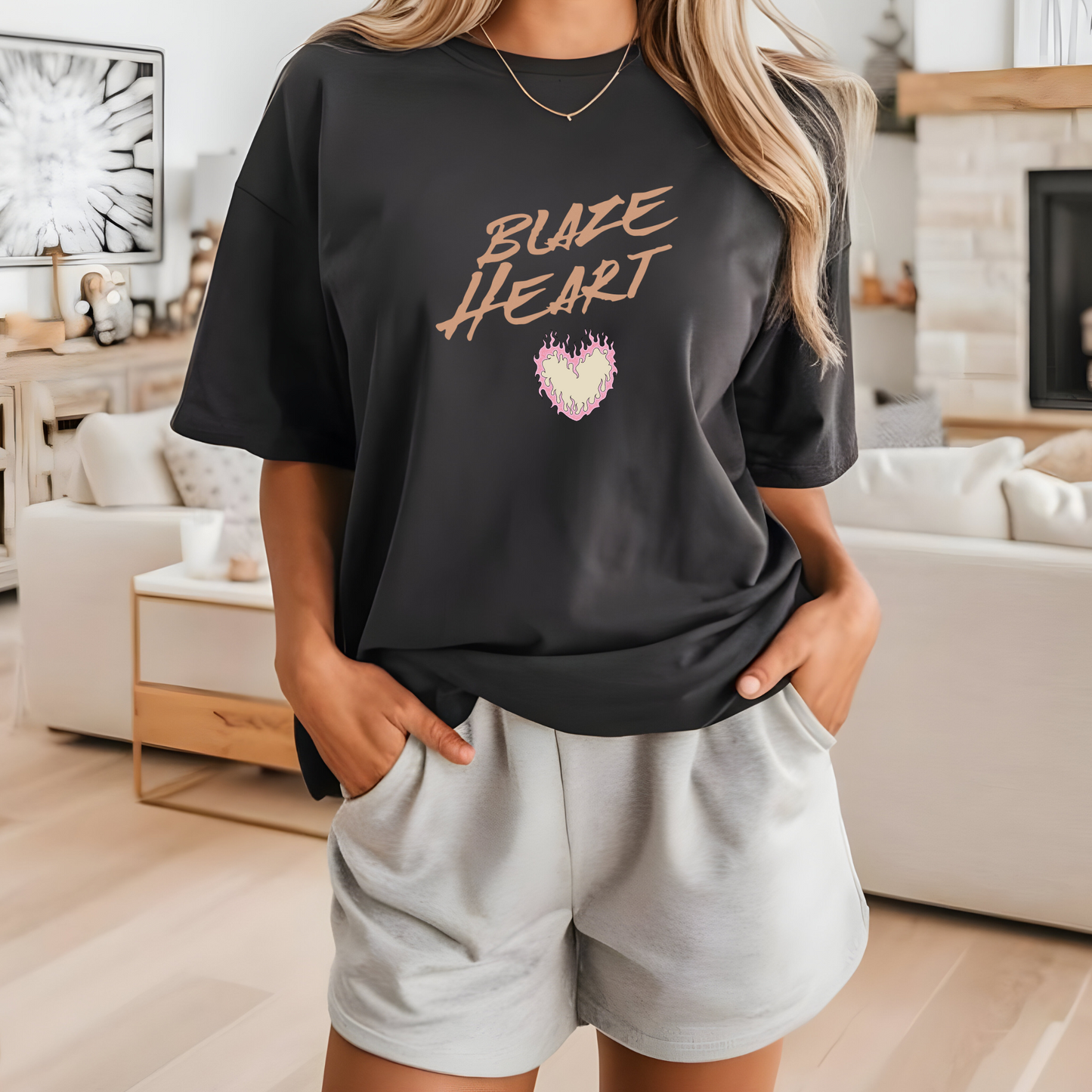 Blaze heart tee
