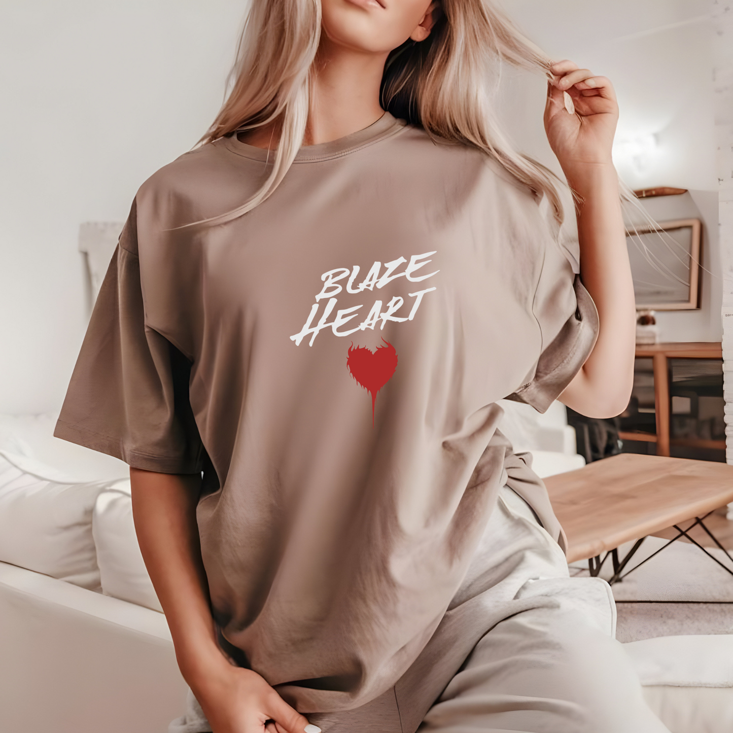 Blaze heart tee