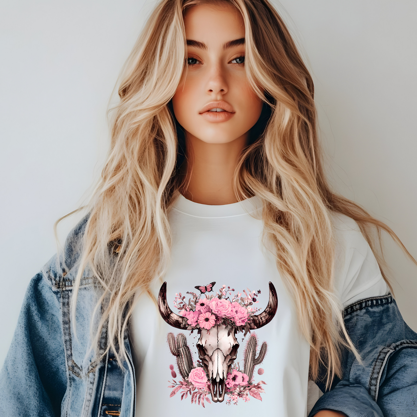 Boho Western Cow Skull Tee