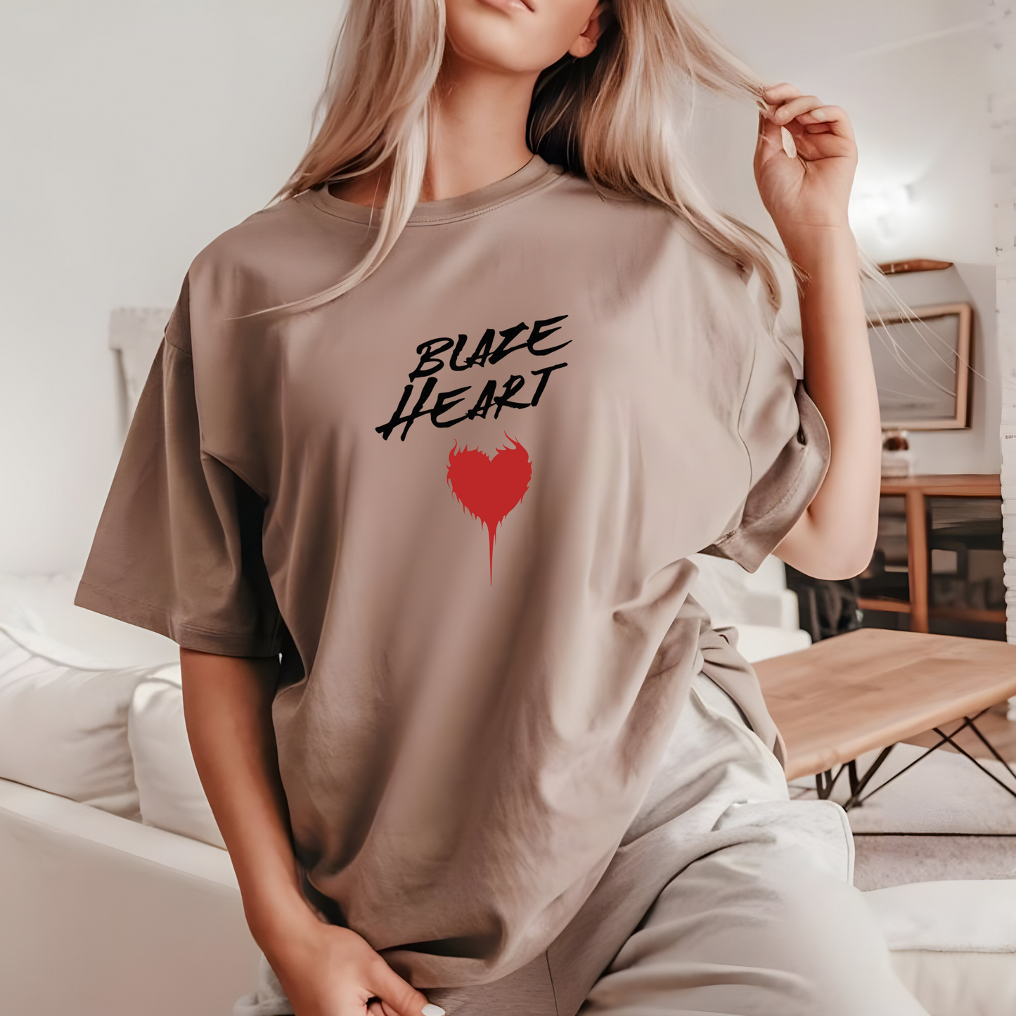 Blaze heart tee