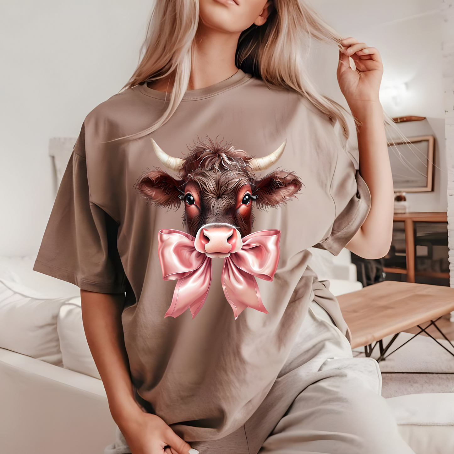 Sweet Cow Bow Graphic Tee