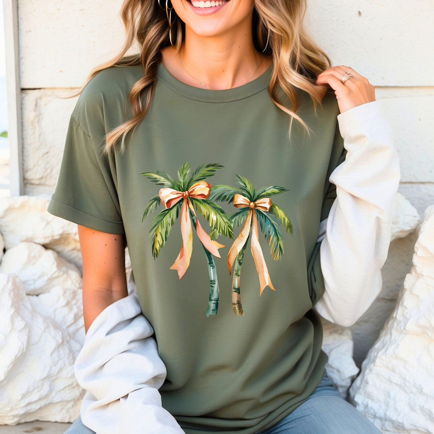 Cute bow palm tree