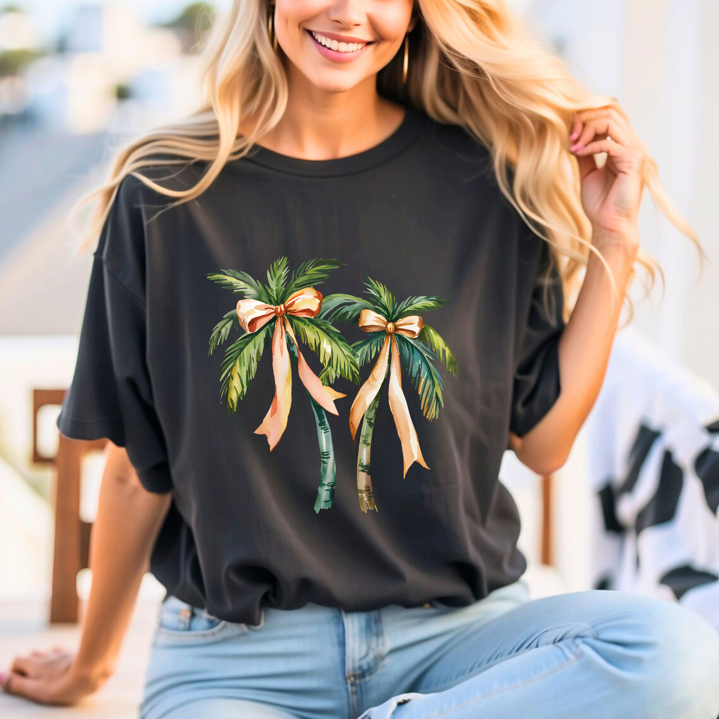 Cute bow palm tree