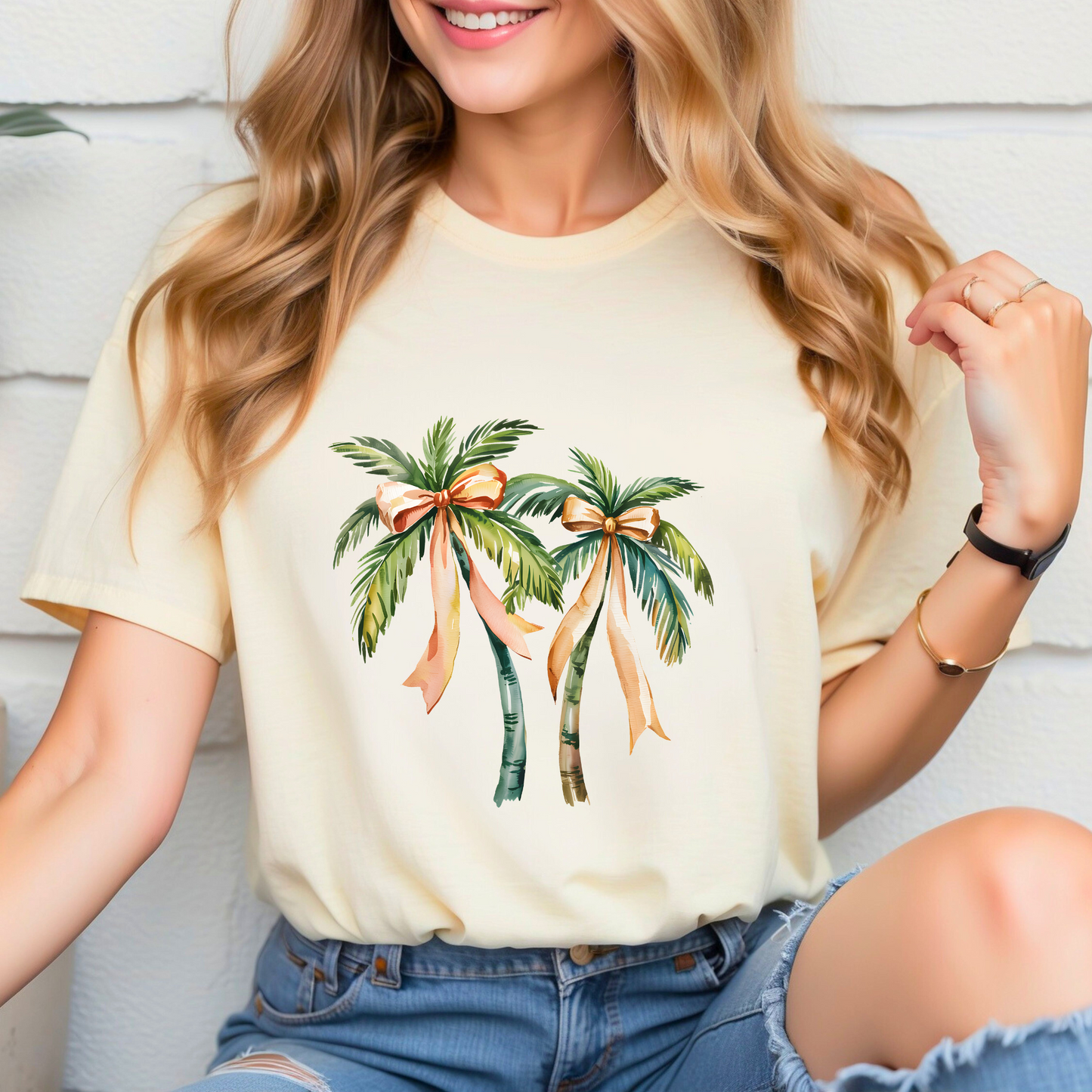 Cute bow palm tree