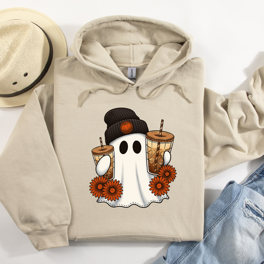 Cozy Ghost with Fall Vibes DTF Print – Ready to Press!